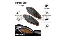 Royal Enfield Hunter 350 Genuine Leather Tank Pad Black D4 - SPAREZO